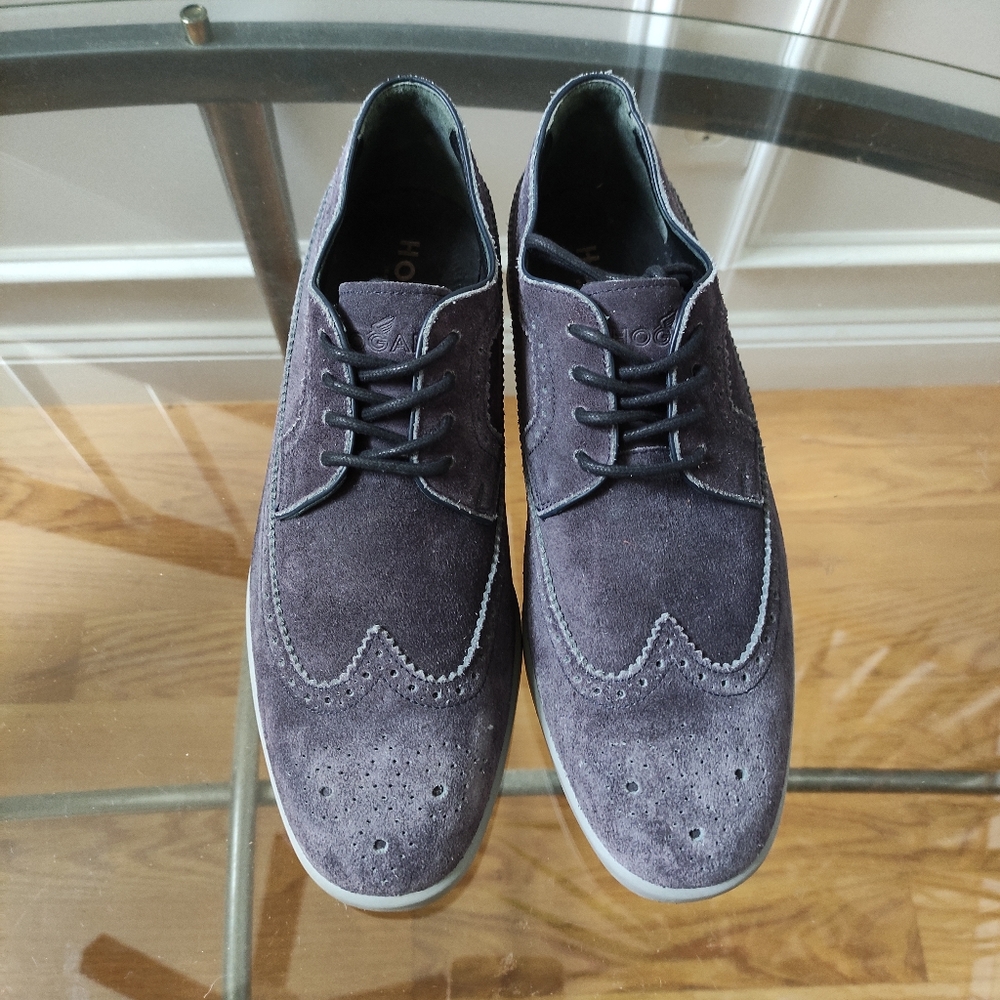 Hogan Suede Leather Brogue Shoes Hogan Size 8 US Men's 9